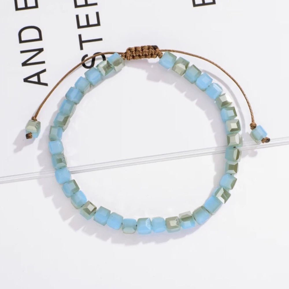 3 Glass Crystal Stone Beaded Bracelets - Picture 2 of 4